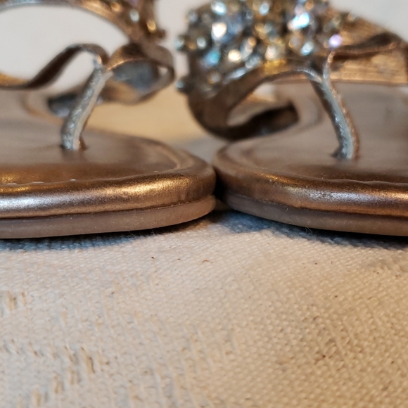 BCBGeneration Rose Gold Rhinestone Sandals - Picture 6 of 8